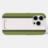 Initialen für moderne grüne Monogrammnamen Schwarz Case-Mate iPhone Hülle (Rückseite (Horizontal))