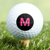 Initialen für moderne rosa Monogramm Personalisier Golfball