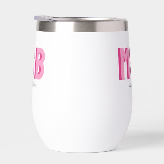 Initialen für Monogramm-Blockschatten rosa Benutze (Rechts)