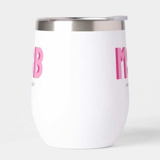 Initialen für Monogramm-Blockschatten rosa Benutze (Links)