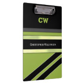 Initialen für schwarze und grüne Namen Klemmbrett (Rechts)