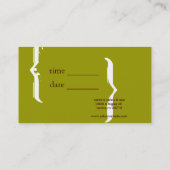 Initialen grüner Regular Terminkarte (Rückseite)