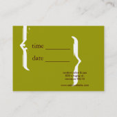 Initialen-grünes molliges terminkarte (Rückseite)