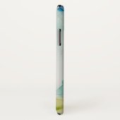 Initialen hinzufügen | Abstraktes Terrain - Blau Case-Mate iPhone Hülle (Hinten/Rechts)