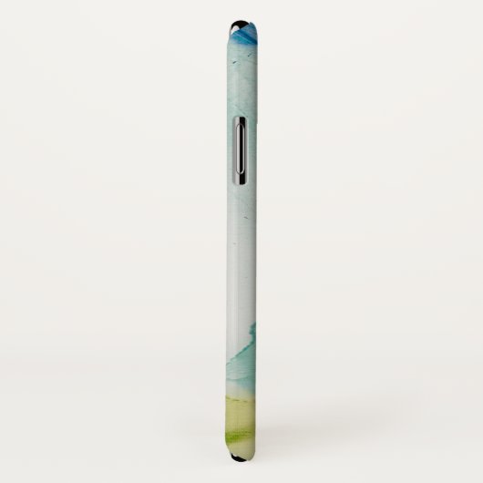 Initialen hinzufügen | Abstraktes Terrain - Blau Case-Mate iPhone Hülle (Hinten/Rechts)