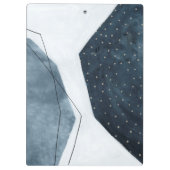 Initialen hinzufügen | Angrenzende Abstraktion Klemmbrett (Rückseite)