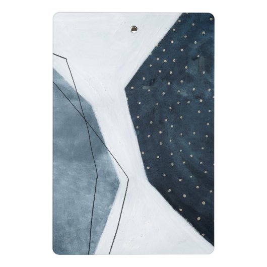 Initialen hinzufügen | Angrenzende Abstraktion Mini Klemmbrett (Rückseite)