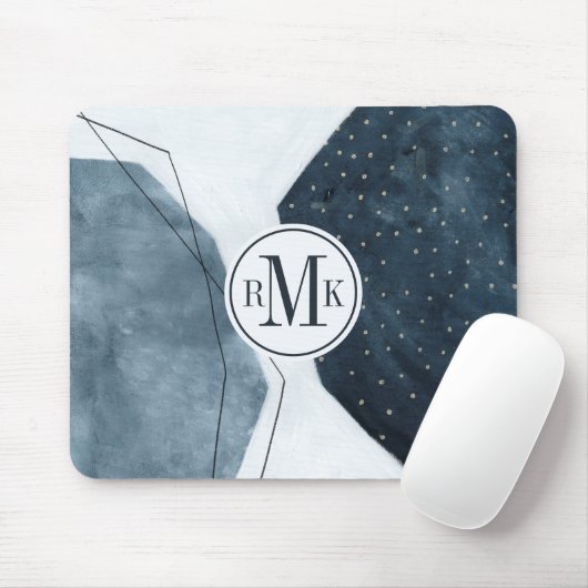 Initialen hinzufügen | Angrenzende Abstraktion Mousepad (Mit Mouse)