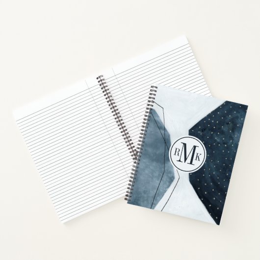 Initialen hinzufügen | Angrenzende Abstraktion Notizblock (Innenseite)