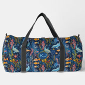Initialen hinzufügen, Blaue Delphine schwimmen & G Duffle Bag (Vorderseite)