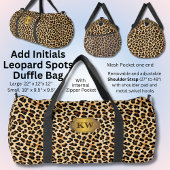 Initialen hinzufügen, braune Leoparden-Punkte Duffle Bag