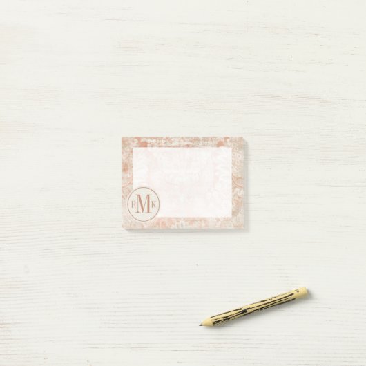 Initialen hinzufügen | Garnetschrott Post-it Klebezettel (Auf Schreibtisch)