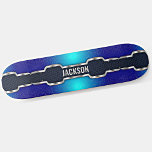 Initialen hinzufügen, metallischer schwarzer Shine Skateboard<br><div class="desc">Fügen Sie einen beliebigen Namen oder Initialen,  die Sie auf diesem tollen Design gewollt - In meinem Shop finden Sie viele personalisierte Skateboarddesigns und Skateboard T - Shirt,  Hoodies,  Backpacks,  Blankets und mehr.</div>