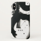 Initialen hinzufügen | Onyx Gesture Case-Mate iPhone Hülle (Rückseite)