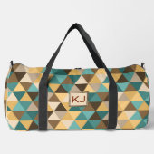 Initialen hinzufügen, Retro Abstrakte Dreiecke bra Duffle Bag (Vorderseite)
