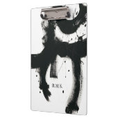 Initialen hinzufügen | Schwarze Paint Strokes Klemmbrett (Links)