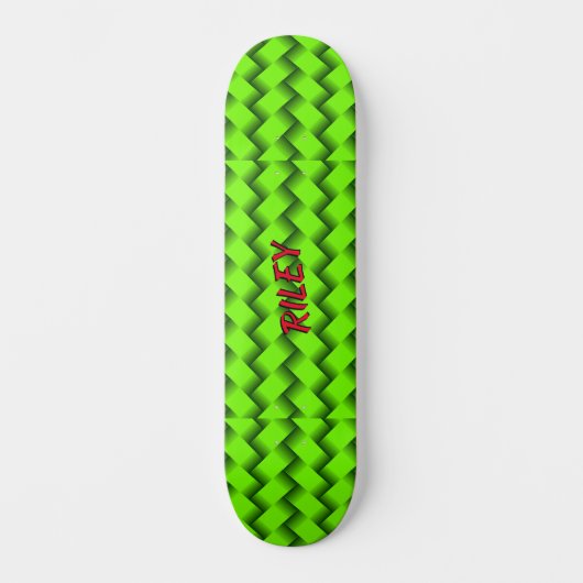 Initialen hinzufügen, Skateb-Muster für grüne Hash Skateboard (Vorderseite)