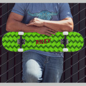 Initialen hinzufügen, Skateb-Muster für grüne Hash Skateboard