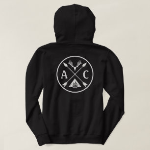 Initialen mit Antlers Crossed Arrows Hoodie