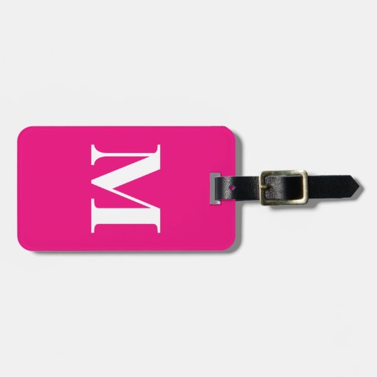 Initialen mit dem benutzerdefinierten farbigen Anf Gepäckanhänger (Vorderseite horizontal)