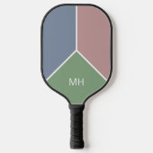 Initialen mit einfachem Monogramm Mit Monogramm De Pickleball Schläger (Vorderseite)