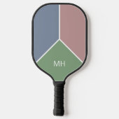 Initialen mit einfachem Monogramm Mit Monogramm De Pickleball Schläger (Rückseite)