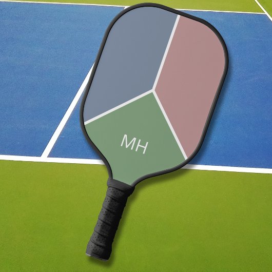 Initialen mit einfachem Monogramm Mit Monogramm De Pickleball Schläger