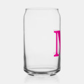 Initialen mit heißen rosa Monogrammen Name Angepas Dosenglas (Rechts)