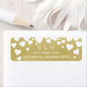 Initialen mit Liebe Herzen auf Imitaten Goldhochze (Insitu)