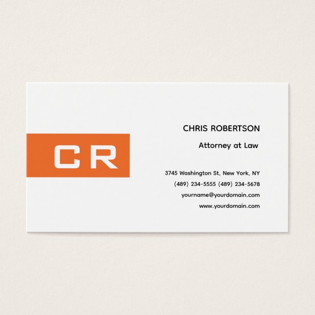 Initialen Mit Monogramm Custom Modern Minimalistis (Vorderseite)