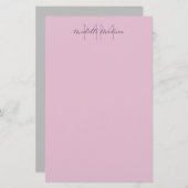 Initialen mit Monogramm moderner Handschriftenname Briefpapier (Vorne/Hinten)