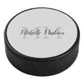Initialen mit Monogramm moderner Handschriftenname Eishockey Puck (3/4)