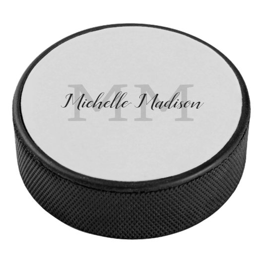 Initialen mit Monogramm moderner Handschriftenname Eishockey Puck (3/4)