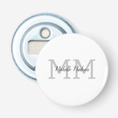 Initialen mit Monogramm moderner Handschriftenname Flaschenöffner (Vorderseite)