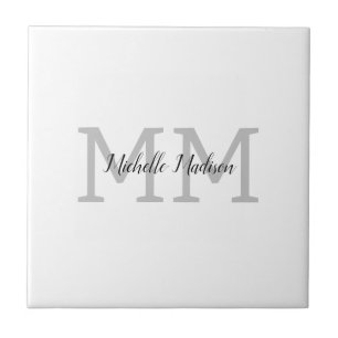 Initialen mit Monogramm moderner Handschriftenname Fliese