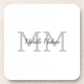 Initialen mit Monogramm moderner Handschriftenname Getränkeuntersetzer (Vorderseite)