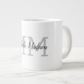 Initialen mit Monogramm moderner Handschriftenname Jumbo-Tasse (Vorderseite Rechts)