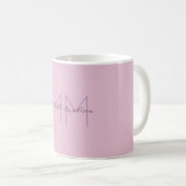 Initialen mit Monogramm moderner Handschriftenname Kaffeetasse (VorderseiteRechts)