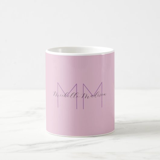 Initialen mit Monogramm moderner Handschriftenname Kaffeetasse (Mittel)