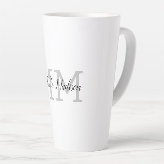Initialen mit Monogramm moderner Handschriftenname Milchtasse (Rechte Ecke)