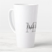 Initialen mit Monogramm moderner Handschriftenname Milchtasse (Linke Ecke)