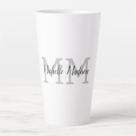 Initialen mit Monogramm moderner Handschriftenname Milchtasse