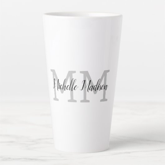 Initialen mit Monogramm moderner Handschriftenname Milchtasse (Vorderseite)