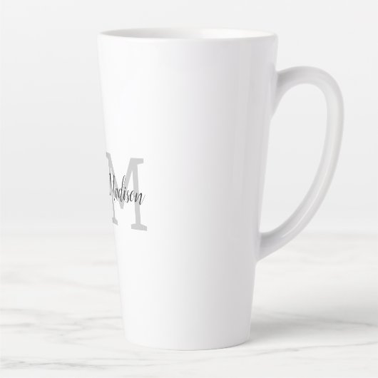 Initialen mit Monogramm moderner Handschriftenname Milchtasse (Rechts)