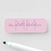 Initialen mit Monogramm moderner Handschriftenname Namensschild (Beispiel)