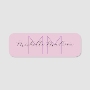 Initialen mit Monogramm moderner Handschriftenname Namensschild