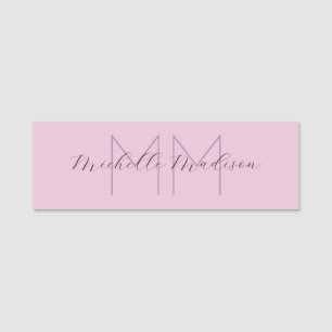 Initialen mit Monogramm moderner Handschriftenname Namensschild