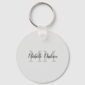 Initialen mit Monogramm moderner Handschriftenname Schlüsselanhänger (Vorderseite)