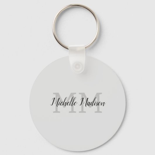Initialen mit Monogramm moderner Handschriftenname Schlüsselanhänger (Vorderseite)