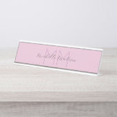 Initialen mit Monogramm moderner Handschriftenname Schreibtischnamensplakette (Vorderseite )